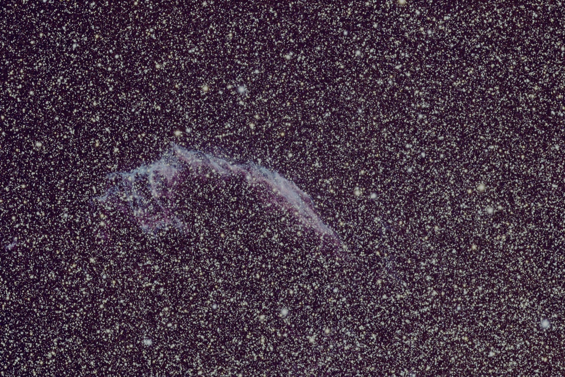 The Eastern Veil Nebula, a filament of the Cygnus Loop.